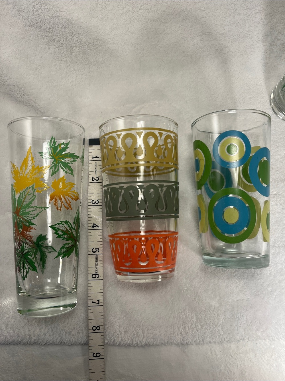 Vintage Mid Century Modern Glass Tumblers Set of 5 - Picture 2 of 10